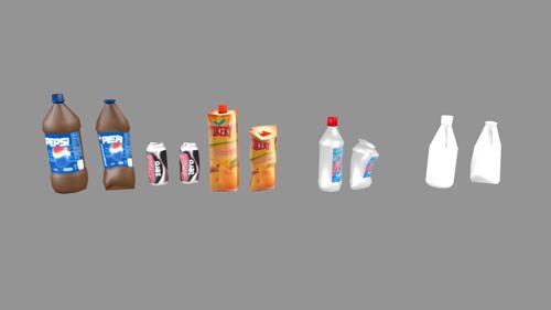 Bottles Pack - Low Poly preview image